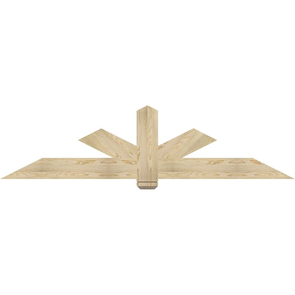 Ekena Millwork Kennewick Rough Sawn Timber Gable Bracket, Douglas Fir, 84"W x 21"H x 2"D x 6"F, 6/12 Pitch GBW084X21X0206KEN00RDF - main